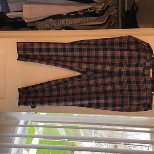 Plaid Talbots ankle pants